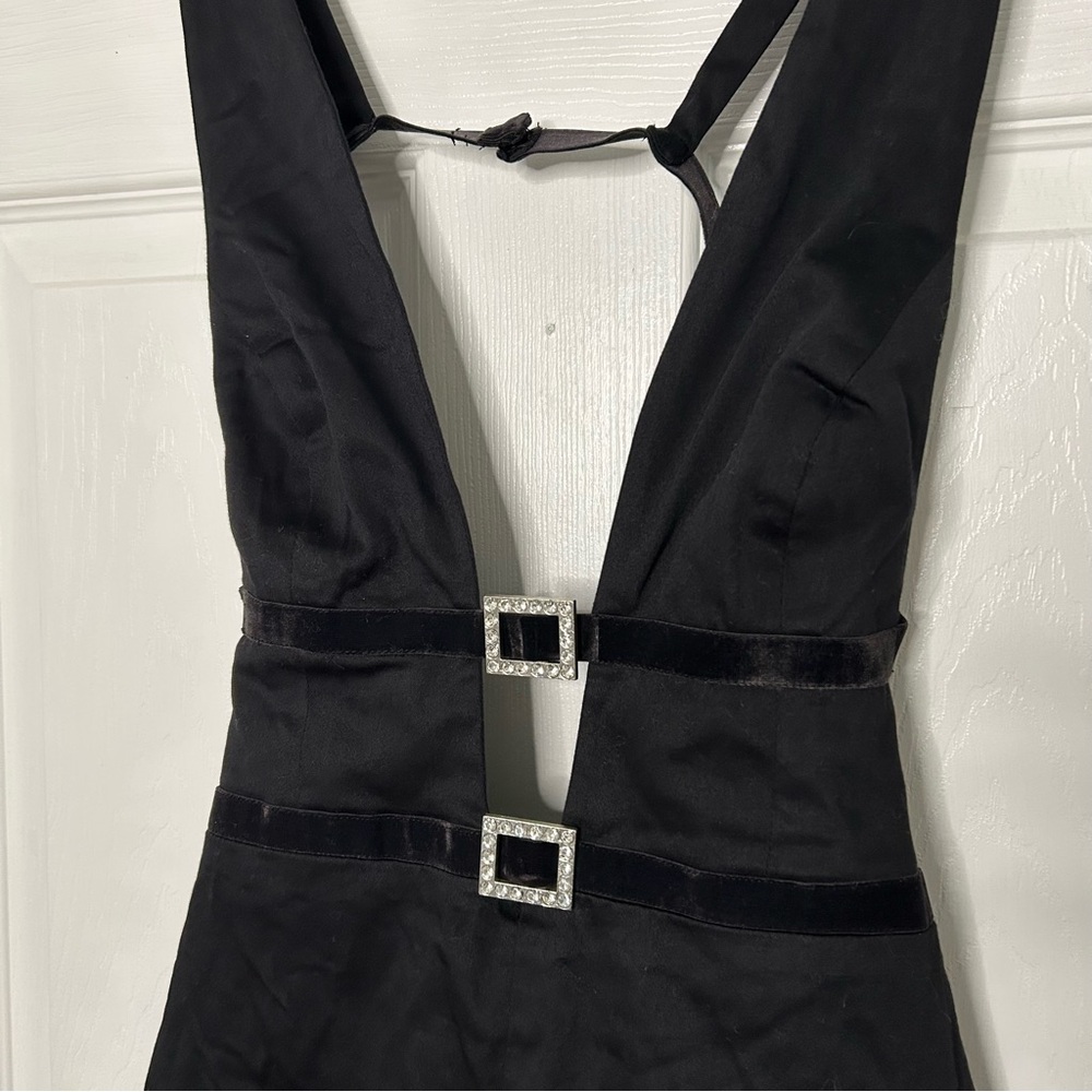 Anthropologie Maeve Glam Buckle Pinafore Mini Dress - Picture 6 of 16